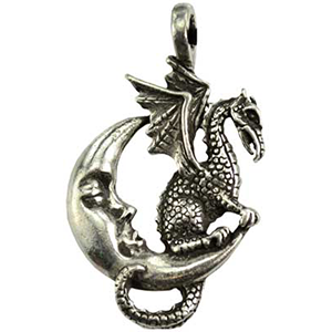 Midnight Dragon Amulet Necklace - Wiccan Place