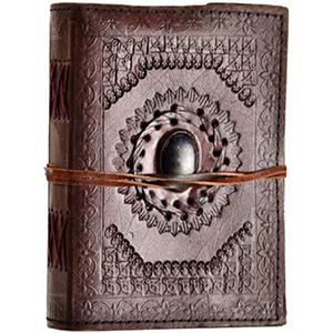 God's Eye Leather Blank Book w/ Cord 5" x 7" - Wiccan Place