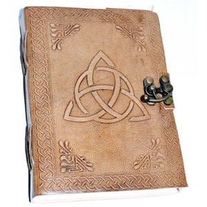 5" x 7" Triquetra leather w/ Latch - Wiccan Place