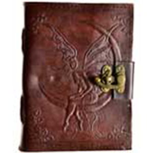 Fairy Moon leather blank book w/ latch - Wiccan Place