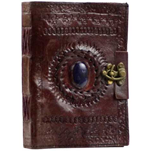 Stone Eye leather blank book w/ latch - Wiccan Place
