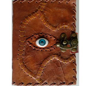 All Knowing Eye Leather Blank Book w/Latch - Wiccan Place