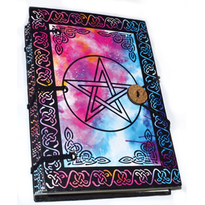 Pentagram parchment (hc) blank book 5" x 7" - Wiccan Place