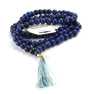 Lapis Lazuli Japa Mala Prayer Beads - 8mm - Wiccan Place