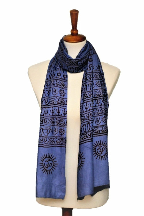 OM Hindu Yoga Meditation Prayer Shawl - Large Color Base