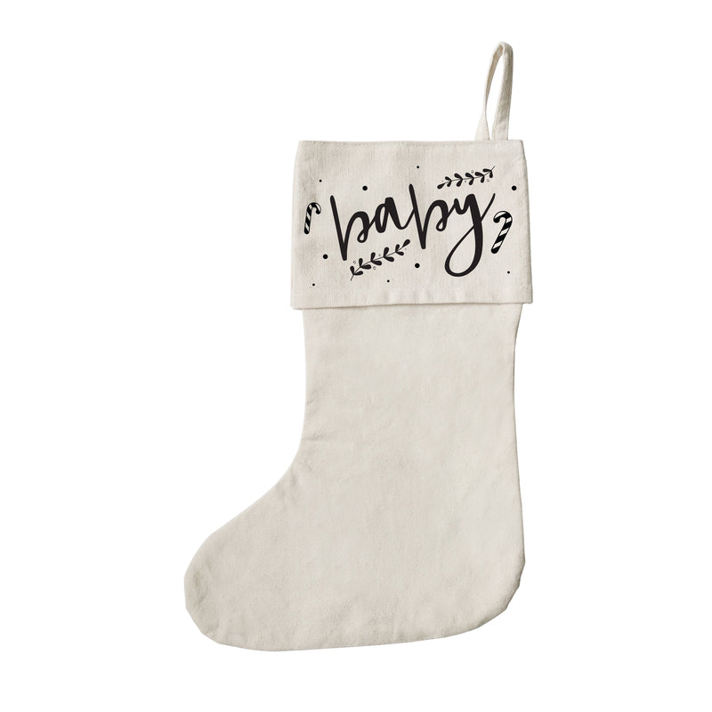 Baby Christmas Cotton Canvas Stocking