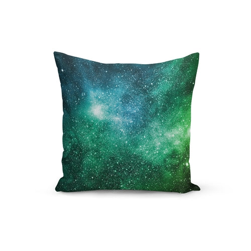 Blue Green Galaxy Pillow Cover - 12x16 / Multicolored -