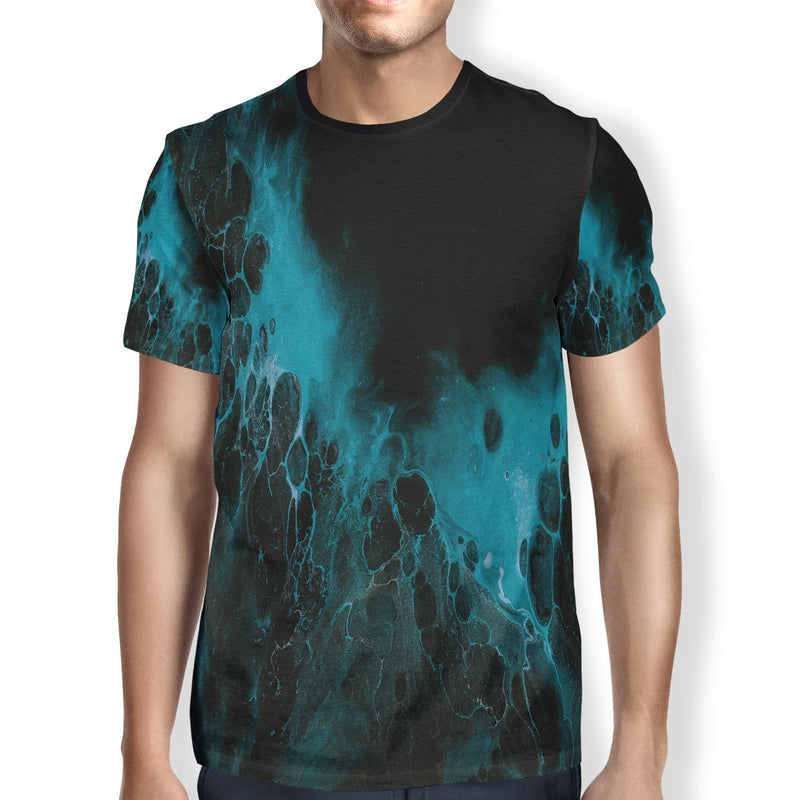 Black Blue Splash Men's T-shirt