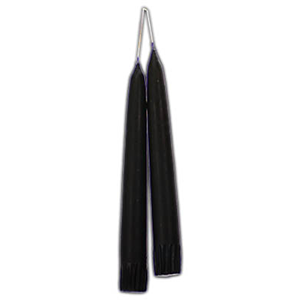 Black Taper Candles 7" - Pair - Wiccan Place