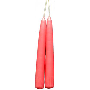 Mauve Taper Candles 7"- Pair - Wiccan Place