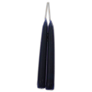 Navy Taper Candles 7" - Pair - Wiccan Place