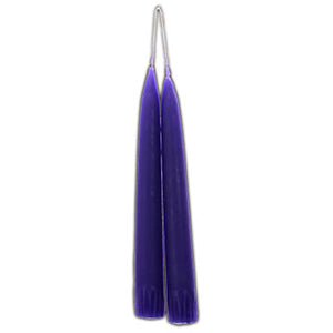 Purple Taper Candles 7"- Pair - Wiccan Place