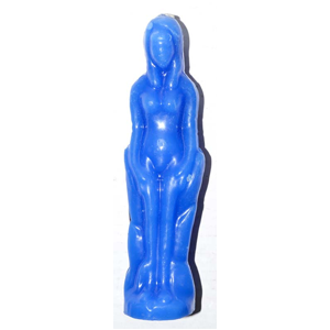 Blue Female candle 7" - Wiccan Place