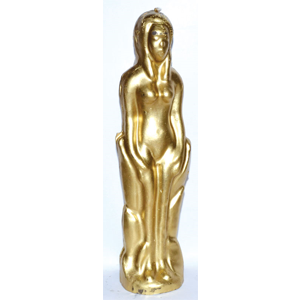 Gold Female candle 7" - Wiccan Place