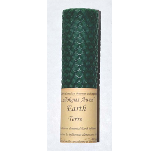 Earth Lailokens Awen candle 4 1/4" - Wiccan Place