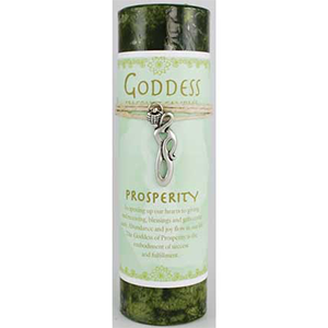 Prosperity Pillar Candle w/ Goddess Necklace - Wiccan Place