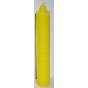 Yellow pillar candle 9" - Wiccan Place