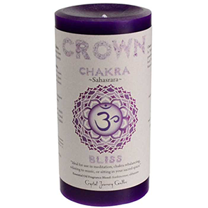 Crown Chakra pillar candle 3" x 6" - Wiccan Place