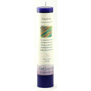 Creativity Reiki Charged pillar candle - Wiccan Place