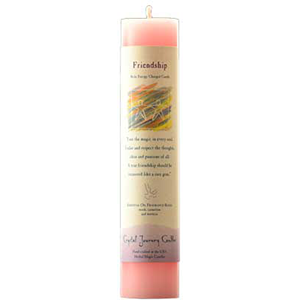 Friendship Reiki Charged pillar candle - Wiccan Place