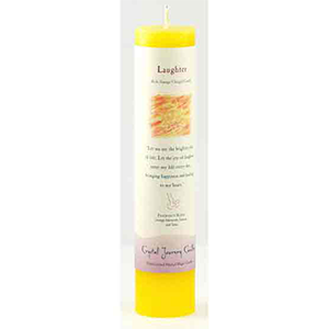 Laughter Reiki Charged Pillar Candle - Wiccan Place