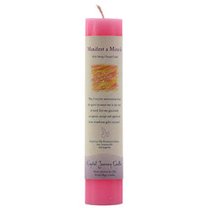 Manafest A Miracle Reiki Charged pillar candle - Wiccan Place