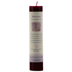 Motivation Reiki Charged pillar candle - Wiccan Place
