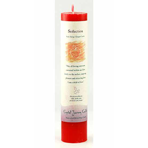 Seduction reiki charged pillar candle - Wiccan Place