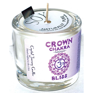 Crown chakra soy votive candle - Wiccan Place