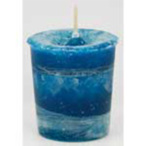 Angel's Influence Herbal votive candle - teal - Wiccan Place