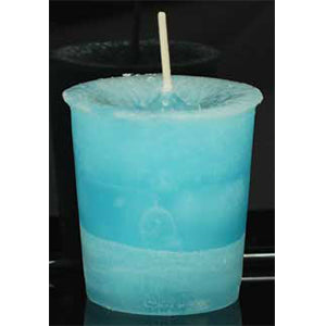 Dreams Herbal votive - light aqua - Wiccan Place