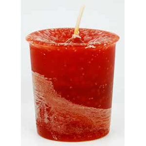 House Warming Herbal votive - red brown - Wiccan Place