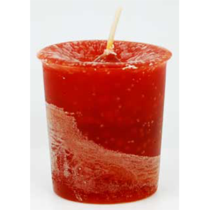 House Warming Herbal votive - red brown - Wiccan Place