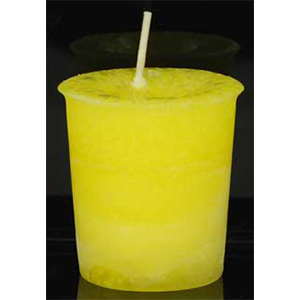 Laughter Herbal votive - yellow - Wiccan Place