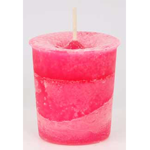 Love Herbal votive candle - bright pink - Wiccan Place