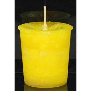 Positive Energy Reiki Charged Herbal votive - yellow - Wiccan Place