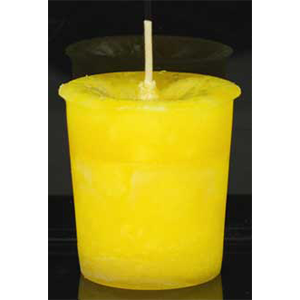 Positive Energy Reiki Charged Herbal votive - yellow - Wiccan Place