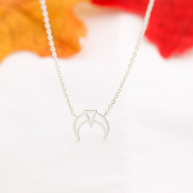 Dainty Crescent Moon Charm Necklaces