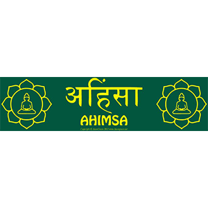 Ahimsa Lotus sticker - Wiccan Place
