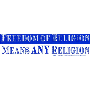 Freedom of Religion... bumper sticker - Wiccan Place