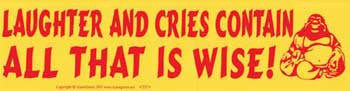 Laughter and Cries Bumper Sticker - Wiccan Place