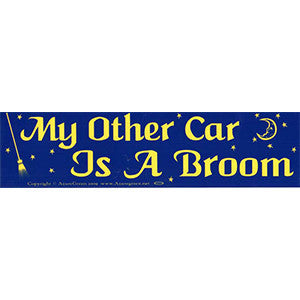 My Other Car Is A Broom Bumper Sticker - Wiccan Place