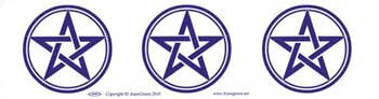 Pentagram 3 Bumper Sticker - Wiccan Place