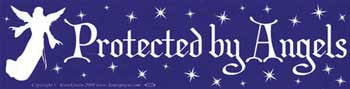 Protected By Angels Bumper Sticker - Wiccan Place