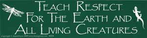 Teach Respect Bumper Sticker - Wiccan Place