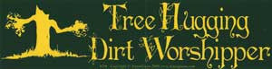 Tree Hugging Bumper Sticker - Wiccan Place