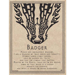 Badger Prayer poster - Wiccan Place