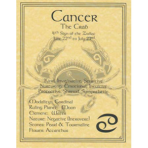 Cancer Zodiac Sign (Sun in Cancer) poster - Wiccan Place