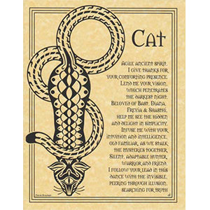 Cat Prayer poster - Wiccan Place