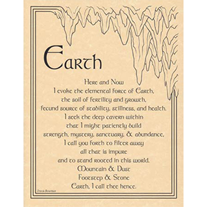 Earth Evocation poster - Wiccan Place